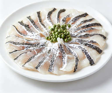 Delicate Seafood Delight Artfully Sliced Fish Fillets - photo 1