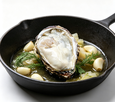 Fresh Raw Oyster with Aromatic Garnishes - photo 1